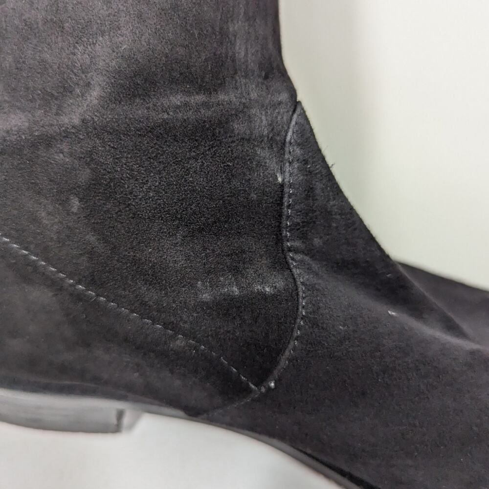 Stuart Weitzman Lowland Black Suede Over The Knee Boots Size 7.5 Womens Preowned - Picture 8 of 13